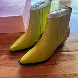 Lime Green Ankle Boots